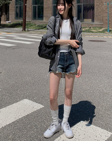 Pobi Seersucker Check Shirt